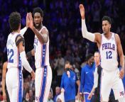 Philadelphia 76ers Lead Late in Game Against the New York Knicks from video rookie premer