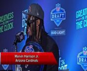 Marvin Harrison Jr.’s reaction after being drafted by Cardinals from being movies