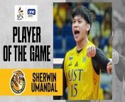 Sherwin Umandal was a true steady presence for UST in the Final Four as the Golden Spikers complete the two-game sweep of FEU to advance to the Finals.