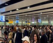 Long queues built at Heathrow airport after nationwide e-gate issues.Source: PA