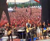 Bruce Springsteen on stage in Belfast