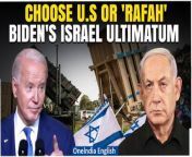 President Joe Biden delivers a stern message to Israel, warning of a halt in weapons supply if a major invasion of Rafah, Gaza, occurs. Get the latest on the escalating tensions between the US and its Middle East ally.&#60;br/&#62; &#60;br/&#62;#JoeBiden #BidenWarnsIsrael #Rafah #RafahEvacuation #RafahInvasion #RafahAttacks #USNews #USWeapons #BenjaminNetanyahu #MiddleEast #Oneindia&#60;br/&#62;~PR.274~ED.155~GR.125~HT.96~