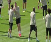 PSG have trained ahead of their UEFA Champions League semi-final second leg against Borussia Dortmund. Dortmund lead 1-0 from the first leg&#60;br/&#62;PSG training centre, Poissy, France