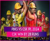 Chennai Super Kings returned to winning ways with a 28-run victory over Punjab Kings in IPL 2024. With this, Chennai Super Kings registered their sixth win of the season.&#60;br/&#62;