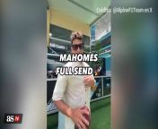 Patrick Mahomes shows off incredible arm at Miami GP from english video gp 2015 cola videos com phil song dana fakir