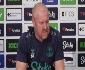 Everton boss Sean Dyche on the comparisons between the Financial Fair Play deductions given to Everton and Nottingham Forest and the difficulty understanding them&#60;br/&#62;Finch Farm, Liverpool, UK